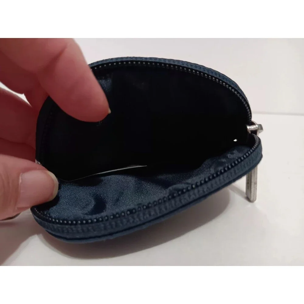 Lululemon Pouch Wristlet Keychain Midnight Blue Zip Around 4